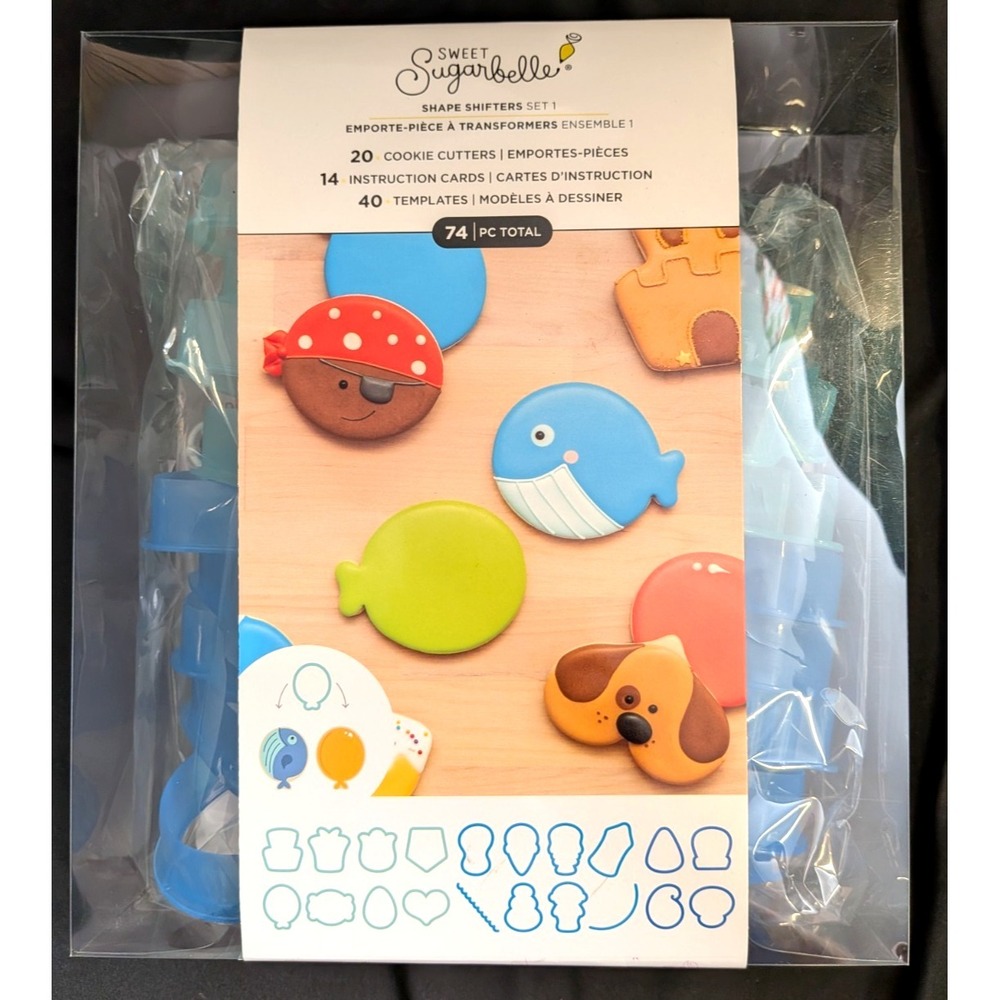 SWEET SUGARBELLE  74-pc. Shape Shifters Cookie Cutters, Templates, & Cards‎ New